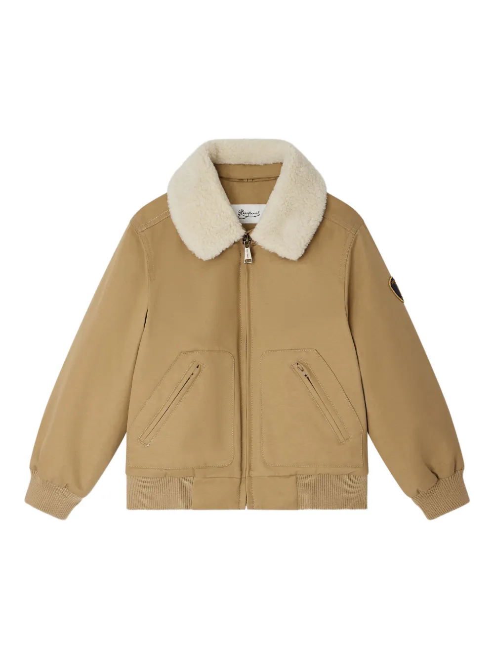 Bonpoint John bomberjack met lammy kraag Beige
