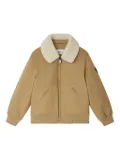 Bonpoint John shearling-collar bomber jacket - Neutrals