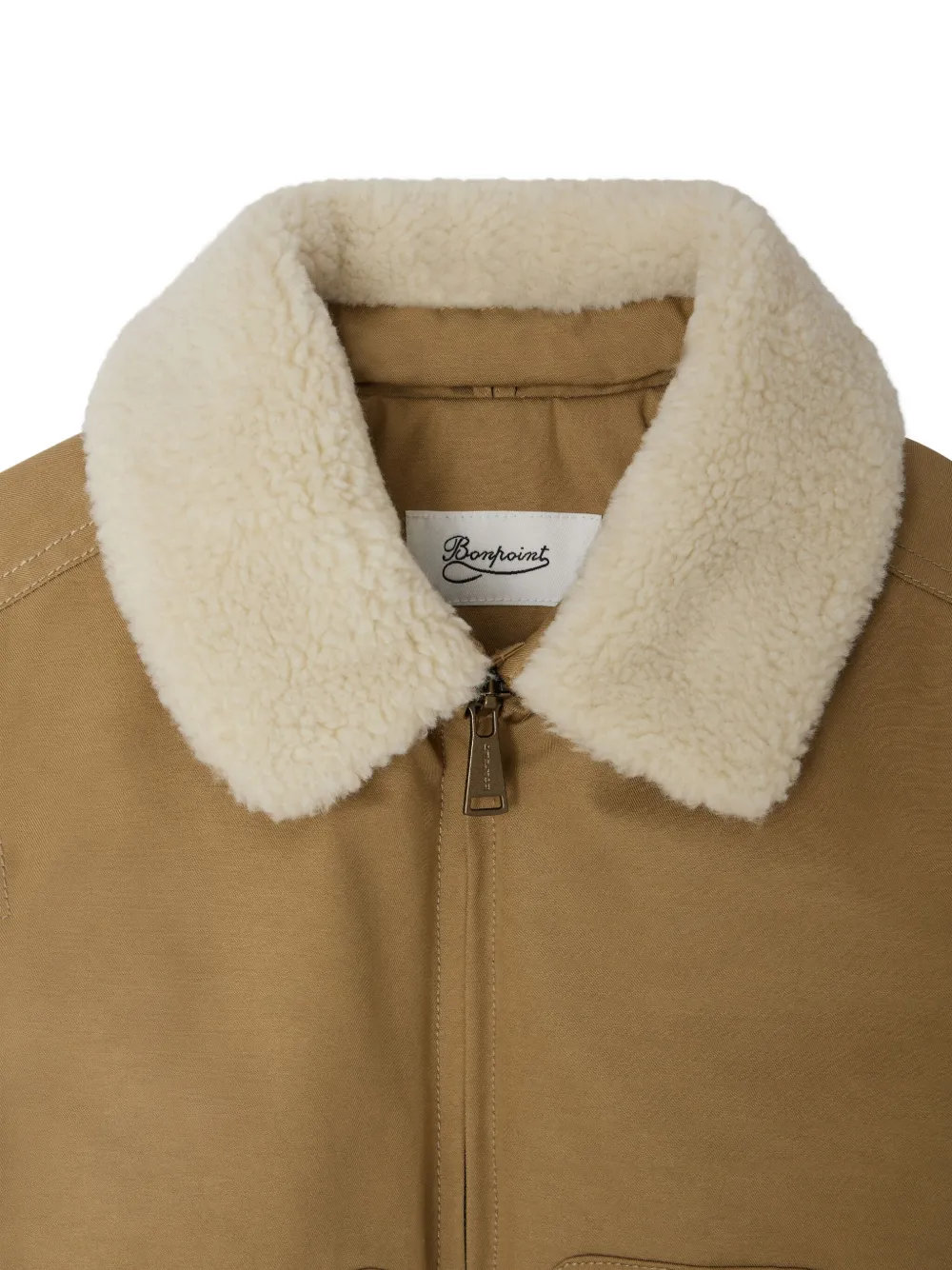 Bonpoint John bomberjack met lammy kraag Beige
