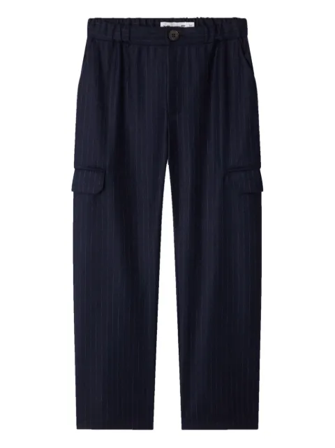 Bonpoint pinstripe wool cargo trousers