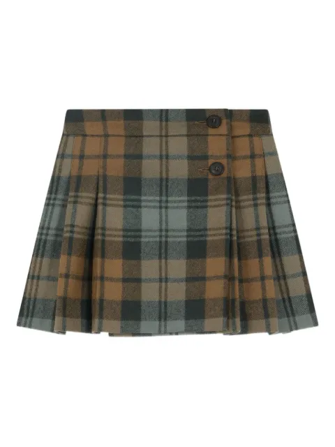 Bonpoint pleated plaid skirt