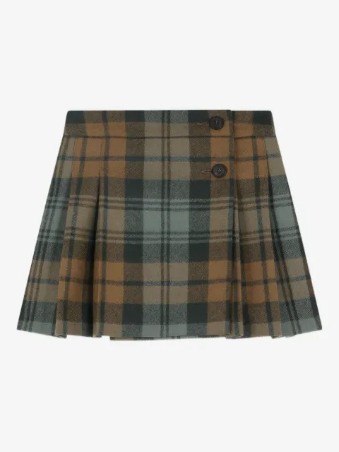 Bonpoint pleated plaid skirt