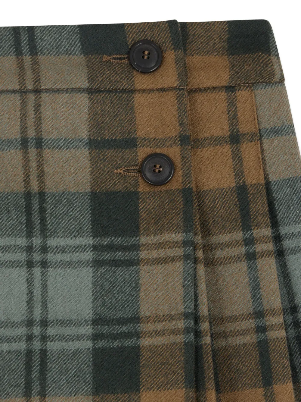 Bonpoint Geruite plooirok Bruin