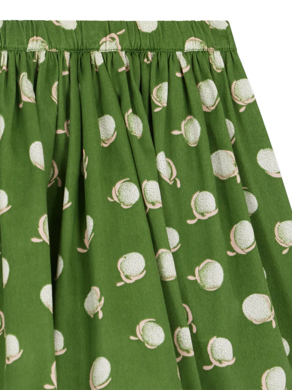 Bonpoint Gesmockte rok met katoenen print Groen