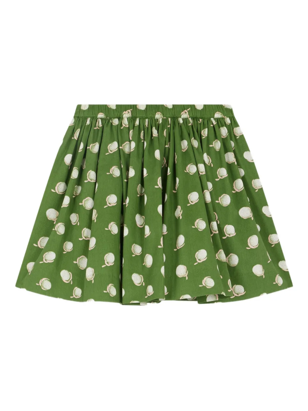 Bonpoint Gesmockte rok met katoenen print Groen