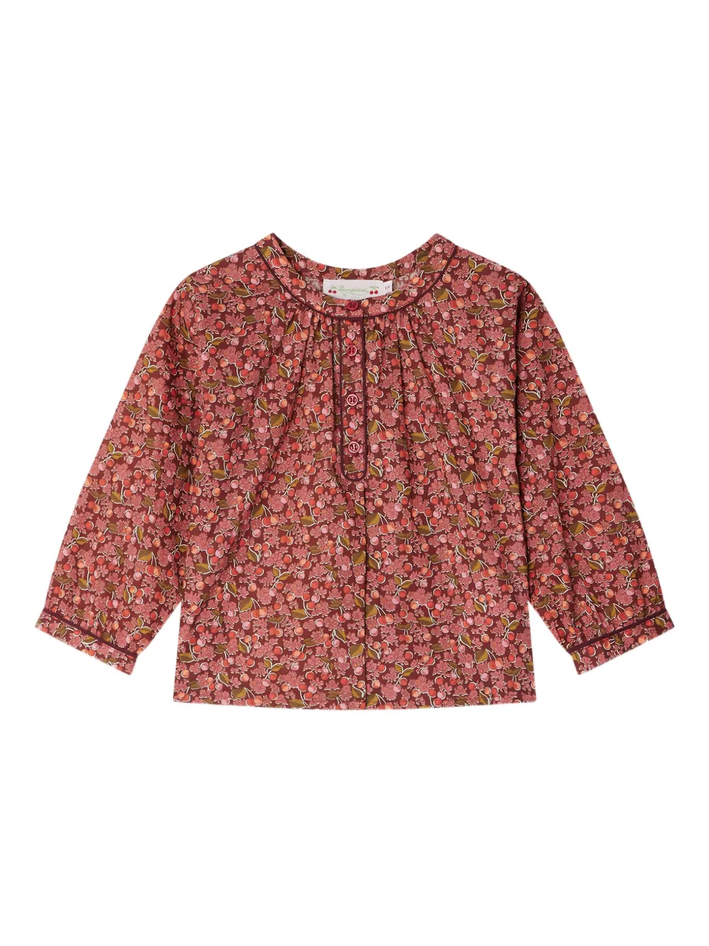 Bonpoint Saxo shirt met bloe print Rood