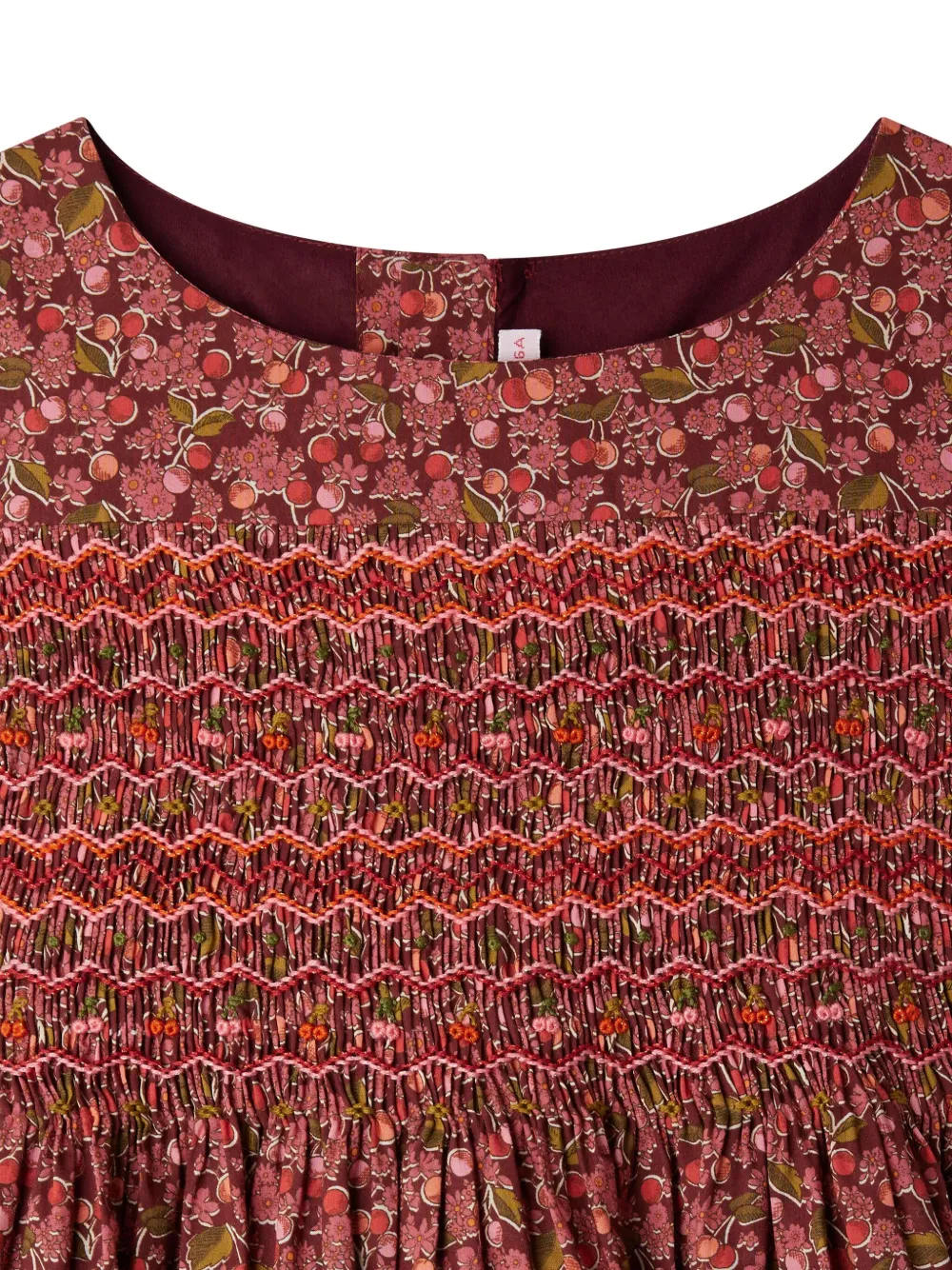 Bonpoint Katoenen jurk met bloemenprint Rood