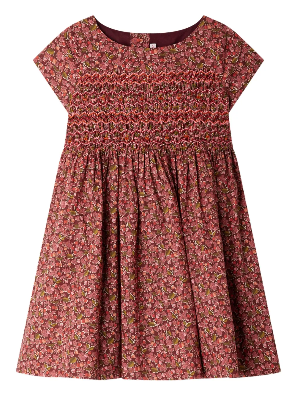 Bonpoint Katoenen jurk met bloe print Rood