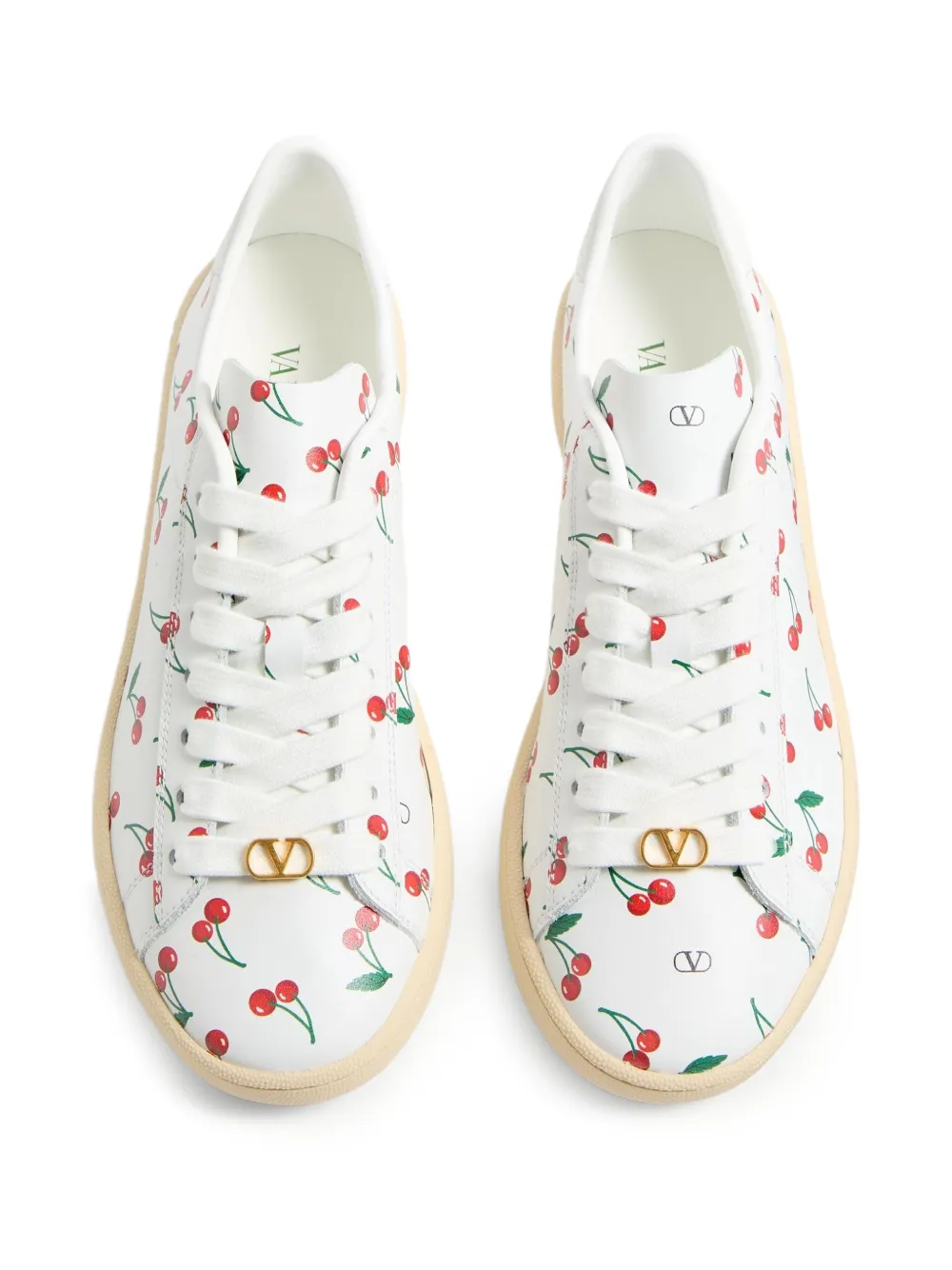 Valentino Garavani Royco Sneaker In Soft Nappa Calfskin In White