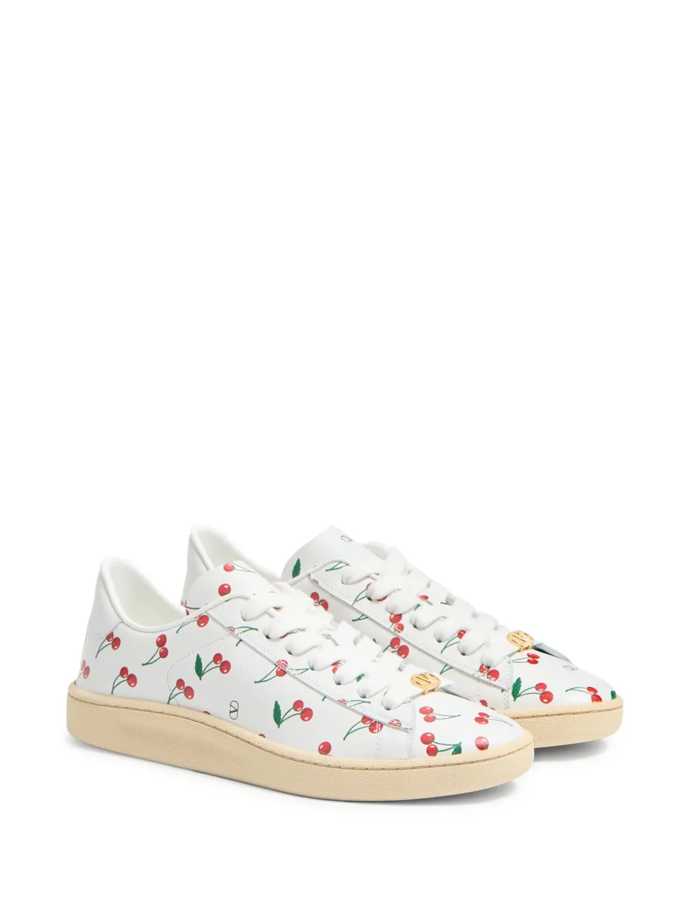 Valentino Garavani Royco Sneaker In Soft Nappa Calfskin In White