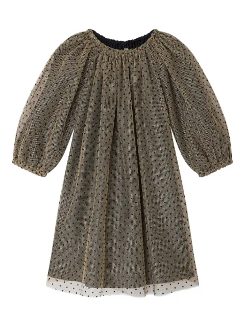 Bonpoint polka-dot puff-sleeve dress
