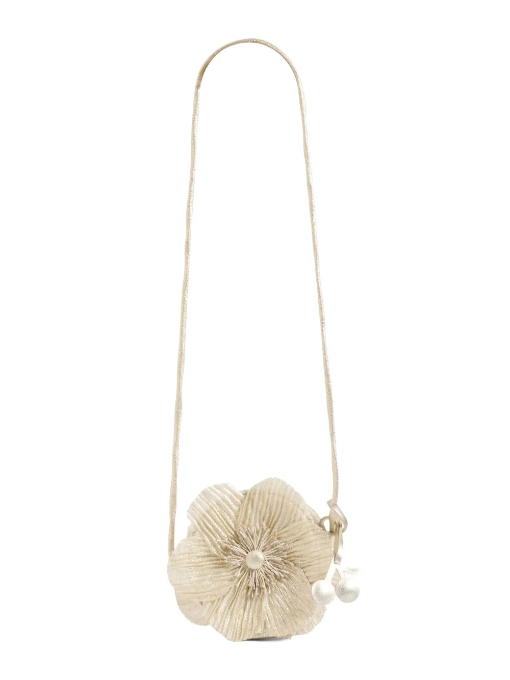 Bonpoint Jordanie geplooide crossbodytas met bloemvorm Wit