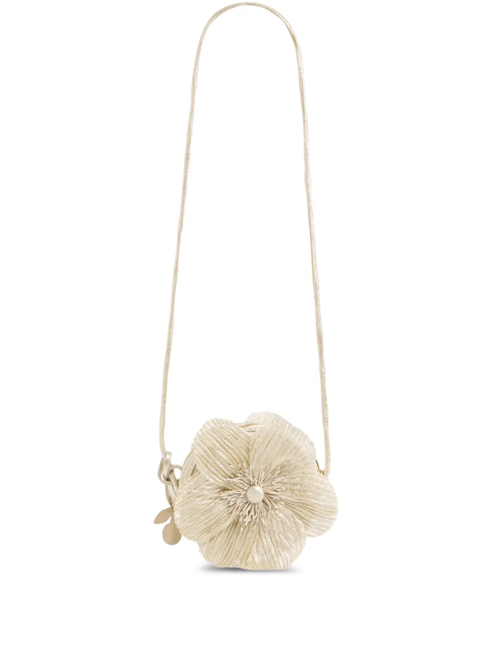 Bonpoint Jordanie geplooide crossbodytas met bloemvorm Wit