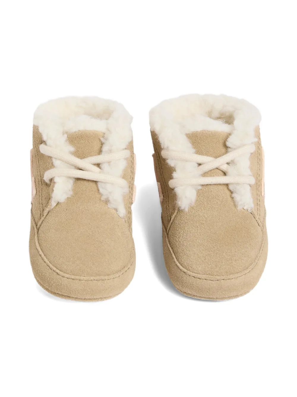 Bonpoint v-logo lace-up fastening shoes Neutrals