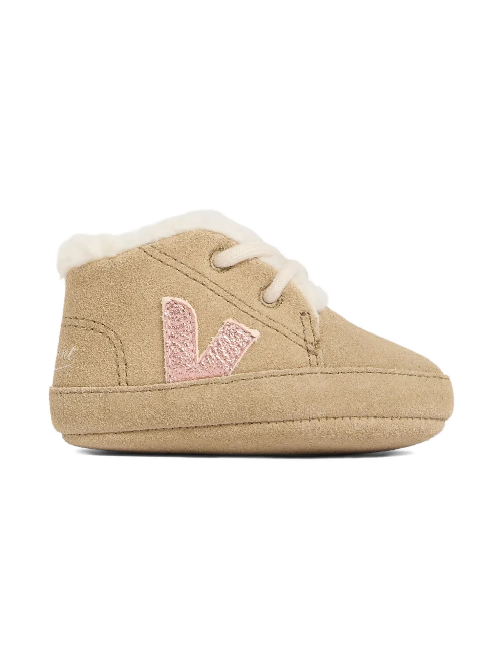 Bonpoint v-logo lace-up fastening shoes Neutrals