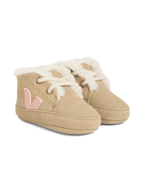 Bonpoint v-logo lace-up fastening shoes