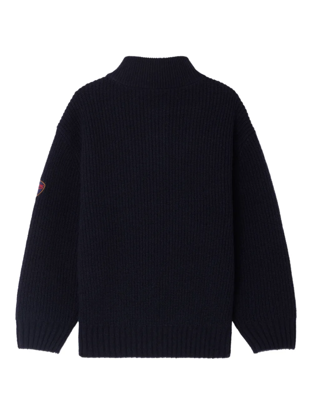 Bonpoint Baldo geribbelde trui met rits Blauw