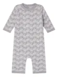 Bonpoint knitted rabbit-pattern romper - Grey