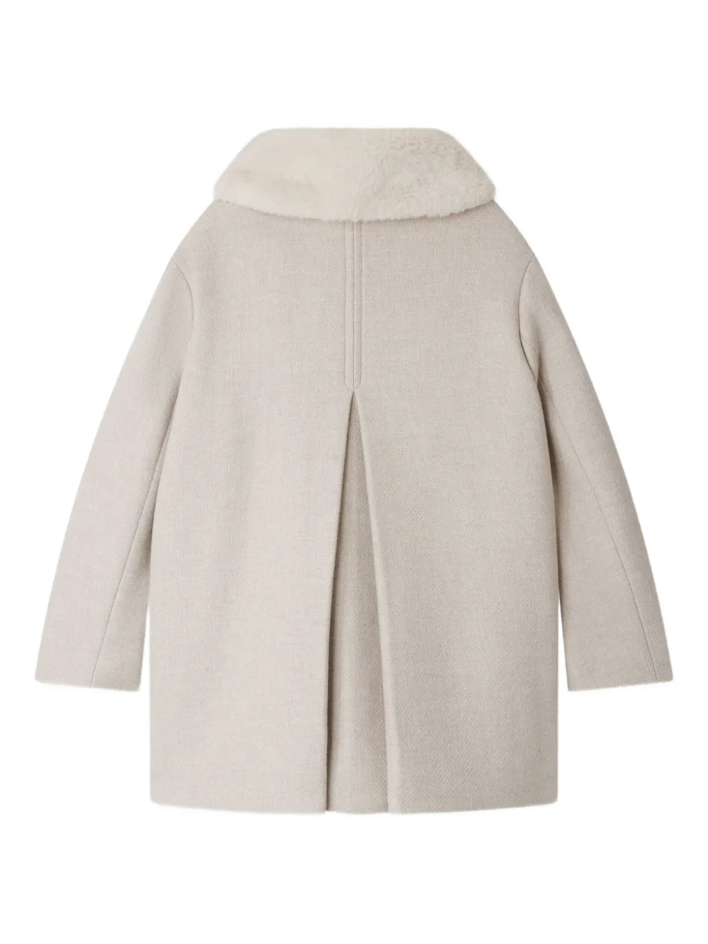 Bonpoint Jas met kraag van imitatiebont Beige