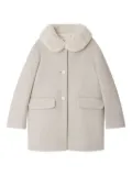 Bonpoint faux-fur collar coat - Neutrals