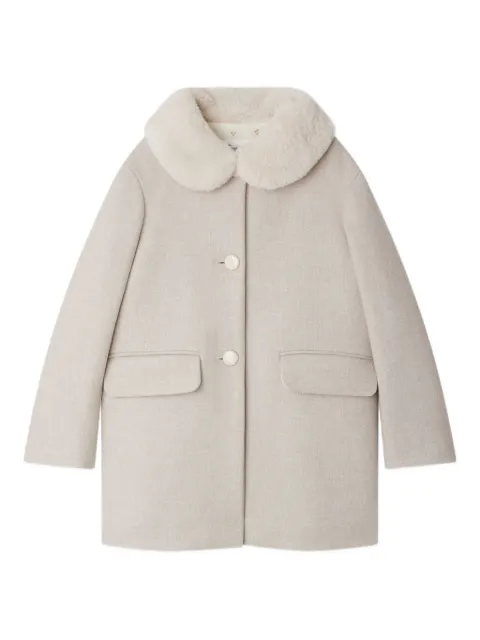 Bonpoint faux-fur collar coat