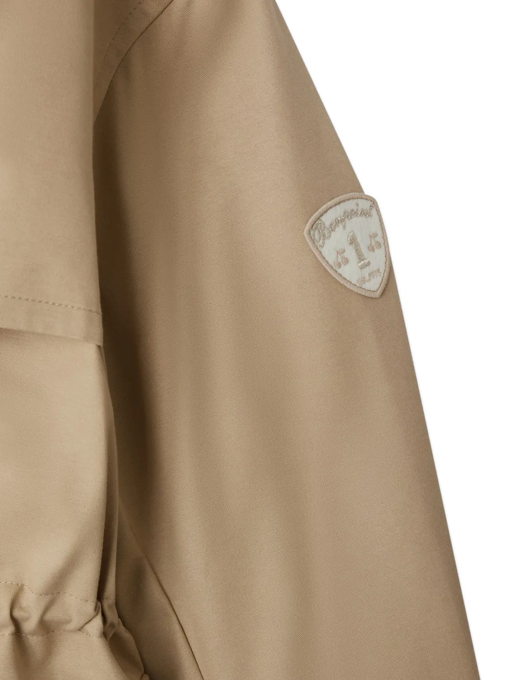 Bonpoint Jas met capuchon en trekkoord Beige