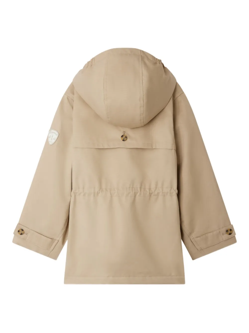 Bonpoint Jas met capuchon en trekkoord Beige