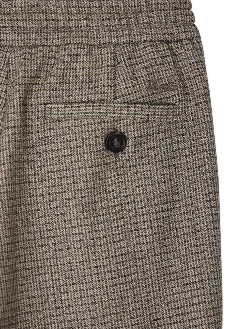 Bonpoint Jones Checked Elastic-waist Trousers In Gray