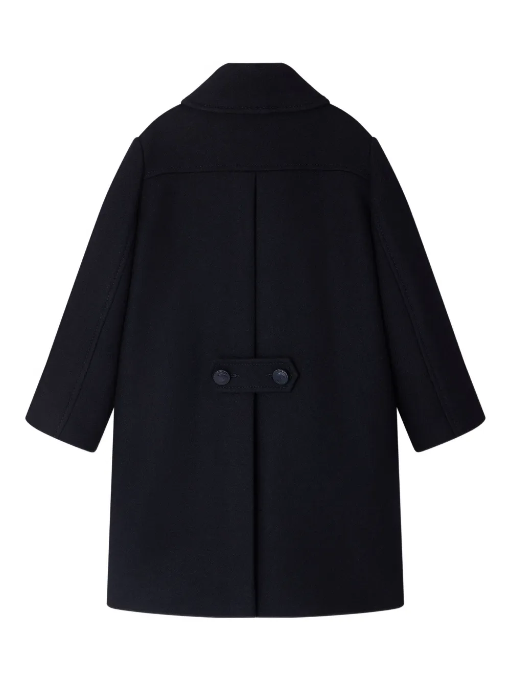 Bonpoint Jas met dubbele rij knopen en knoopdetail Blauw
