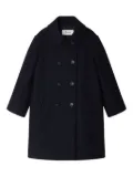 Bonpoint double-breasted button-detail coat - Blue