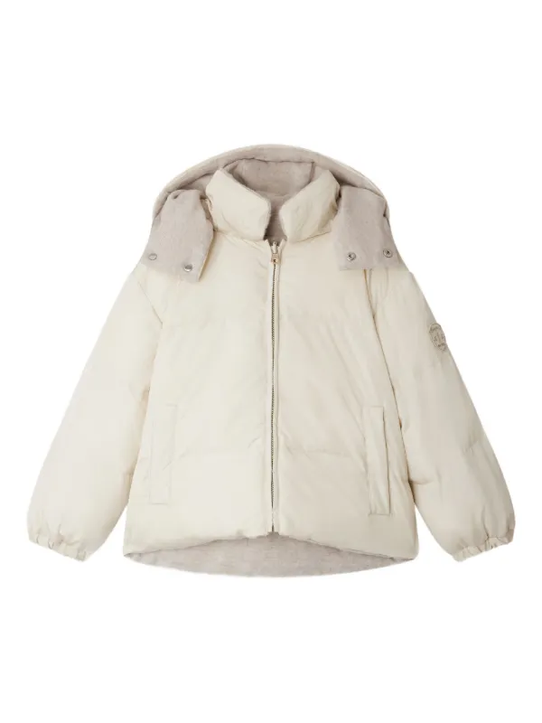 Bonpoint フーデッド パデッドコート | ホワイト | FARFETCH JP