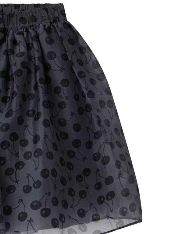 Jupe Fille Bonpoint Lilo Imprimé Cerises - Taille 12 Ans - Rouge - Comme Neuf