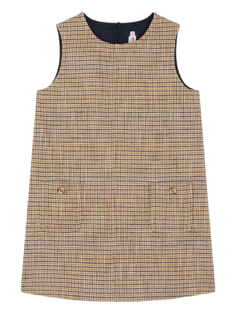 Bonpoint houndstooth sleeveless dress | Brown | Image 1