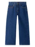Bonpoint engraved-button five-pocket style jeans - Blue
