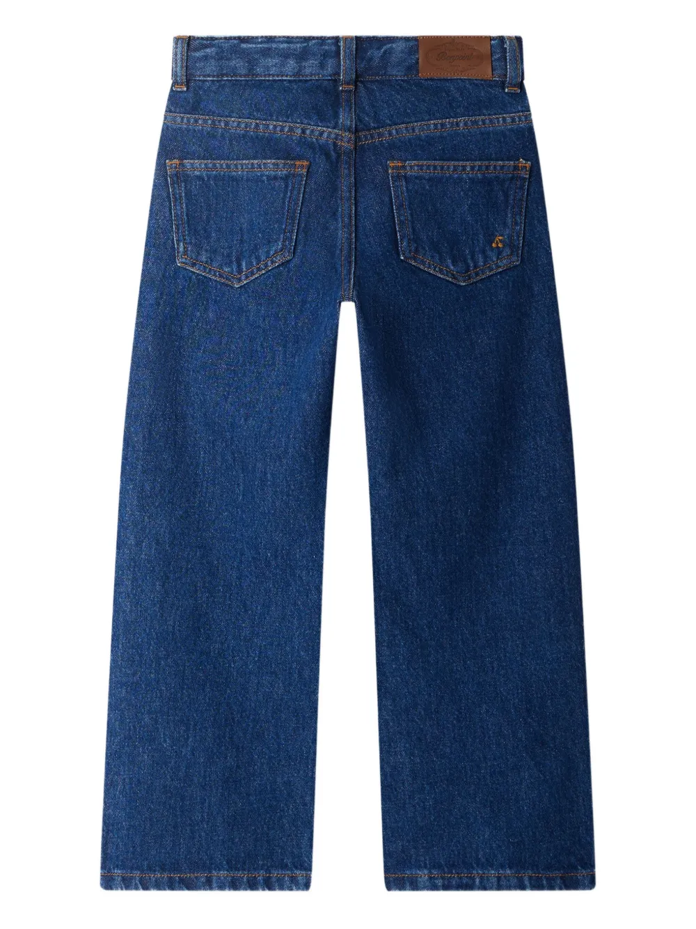 Bonpoint Jeans met vijf zakken en gegraveerde knoop Blauw