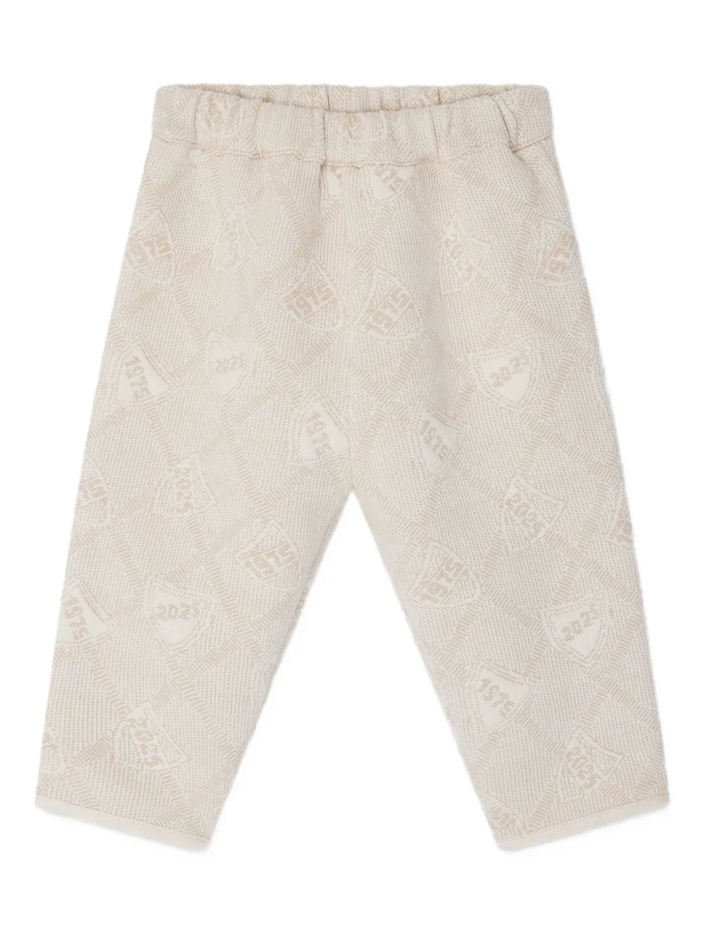 Bonpoint Elvin broek met elastische taille en patroon Beige