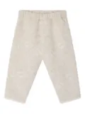 Bonpoint Elvin elastic-waist patterned trousers - Neutrals