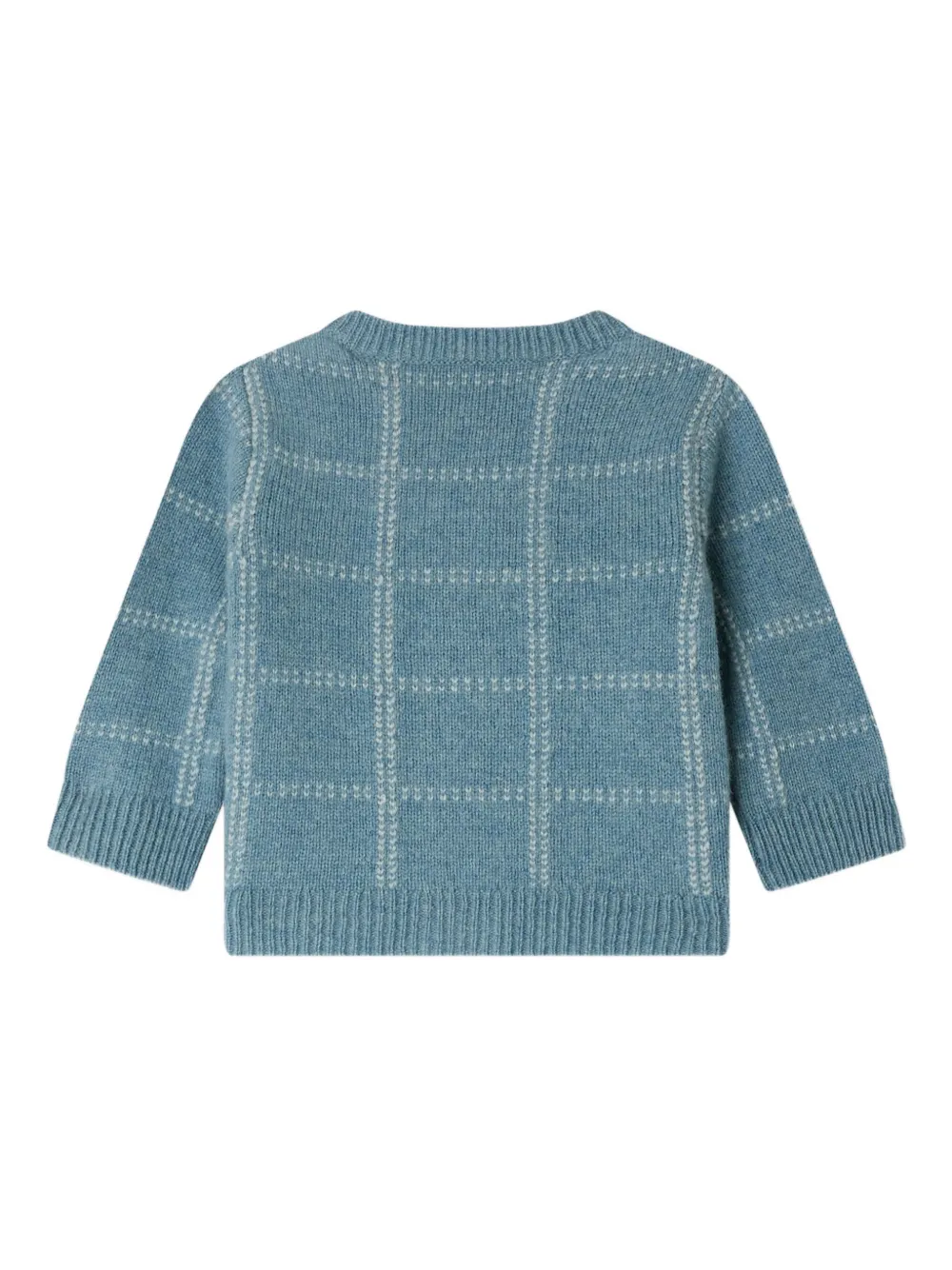 Bonpoint Geruit wollen vest Blauw