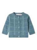 Bonpoint checked wool cardigan - Blue
