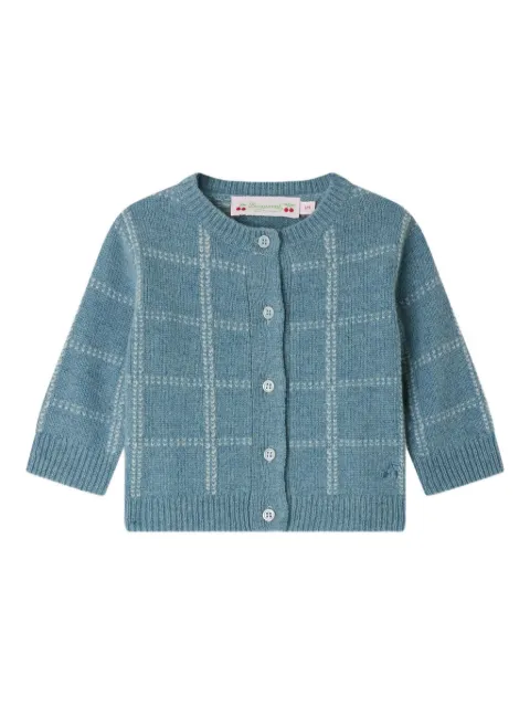 Bonpoint checked wool cardigan