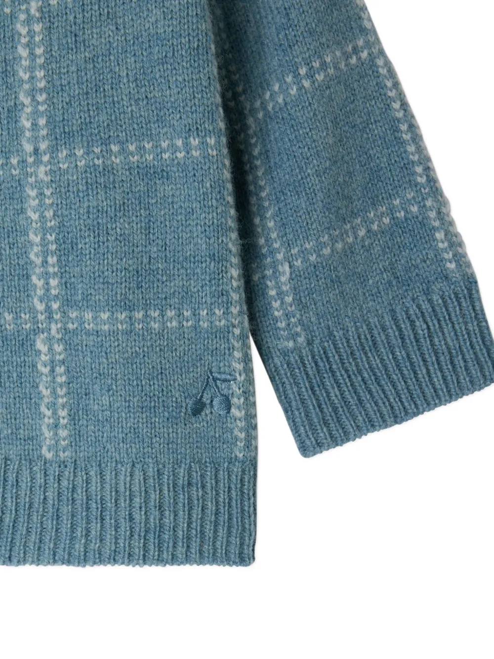 Bonpoint Geruit wollen vest Blauw