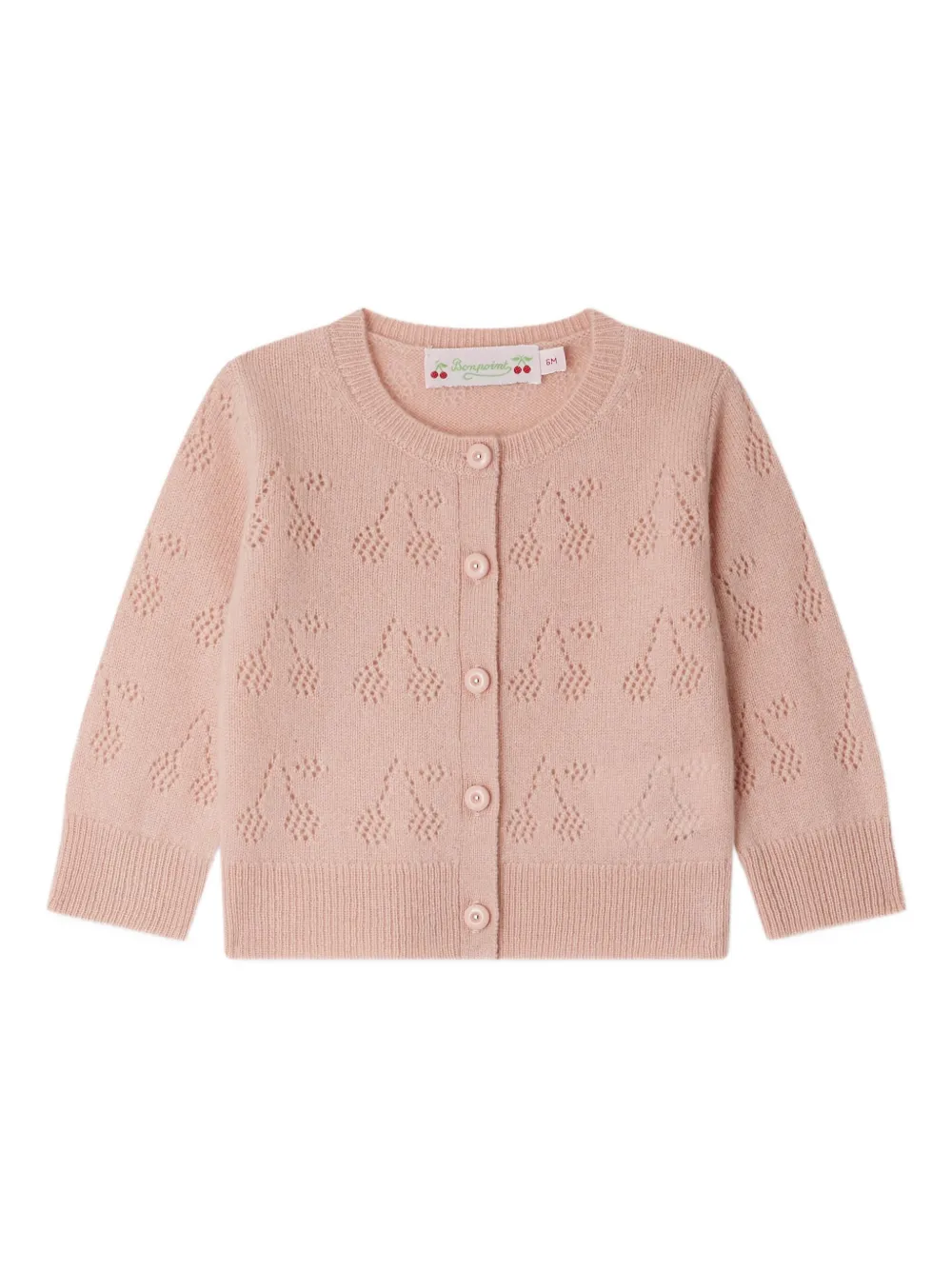 Bonpoint Vest met kersenpatroon Roze