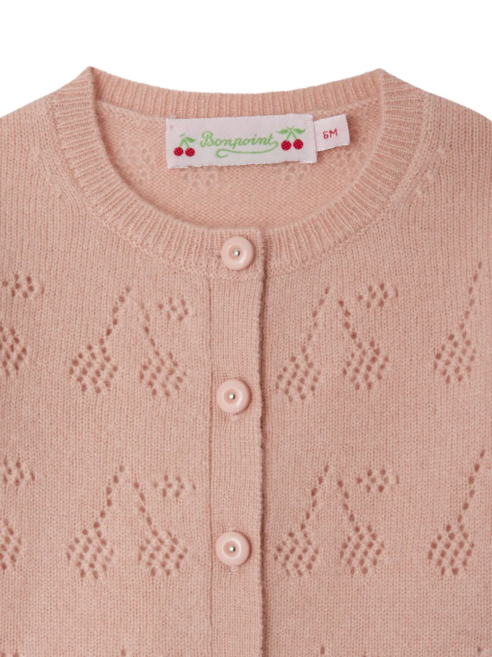 Bonpoint Vest met kersenpatroon Roze