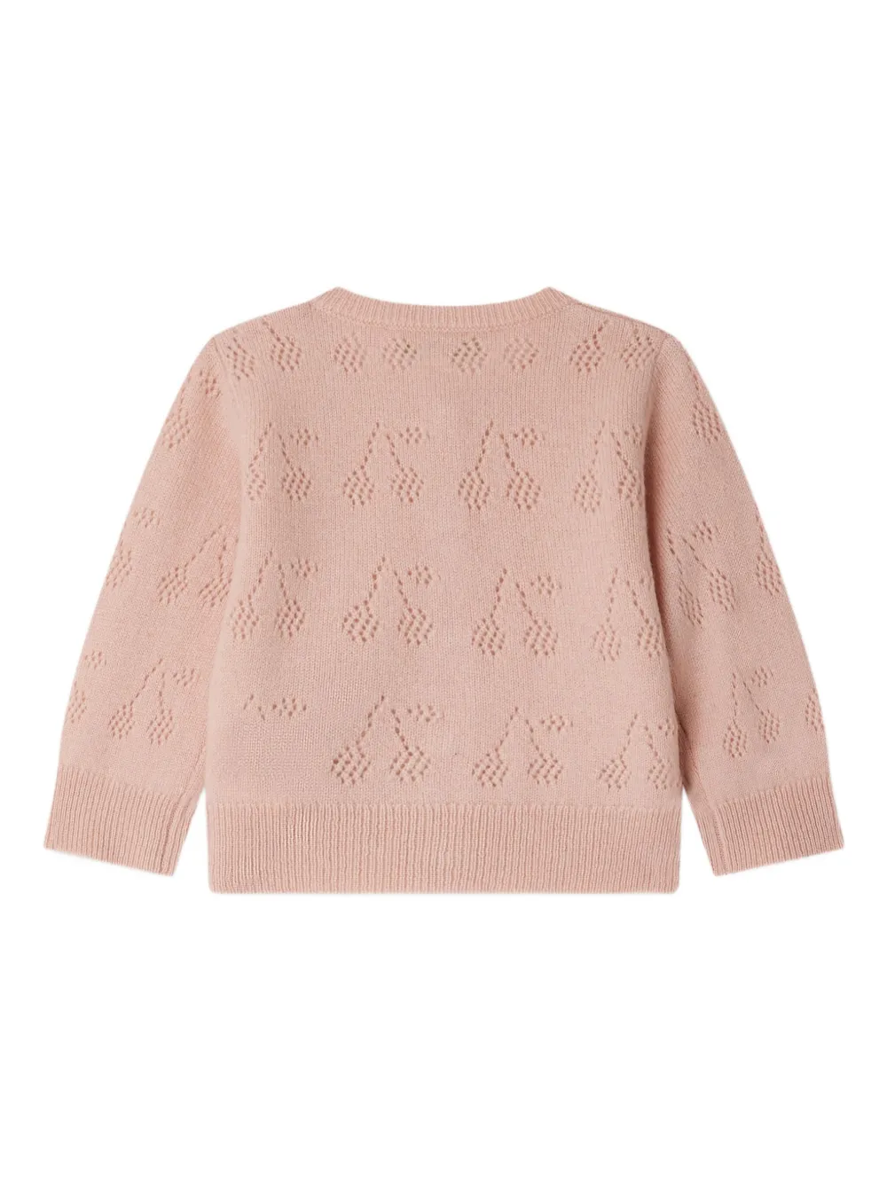 Bonpoint Vest met kersenpatroon Roze