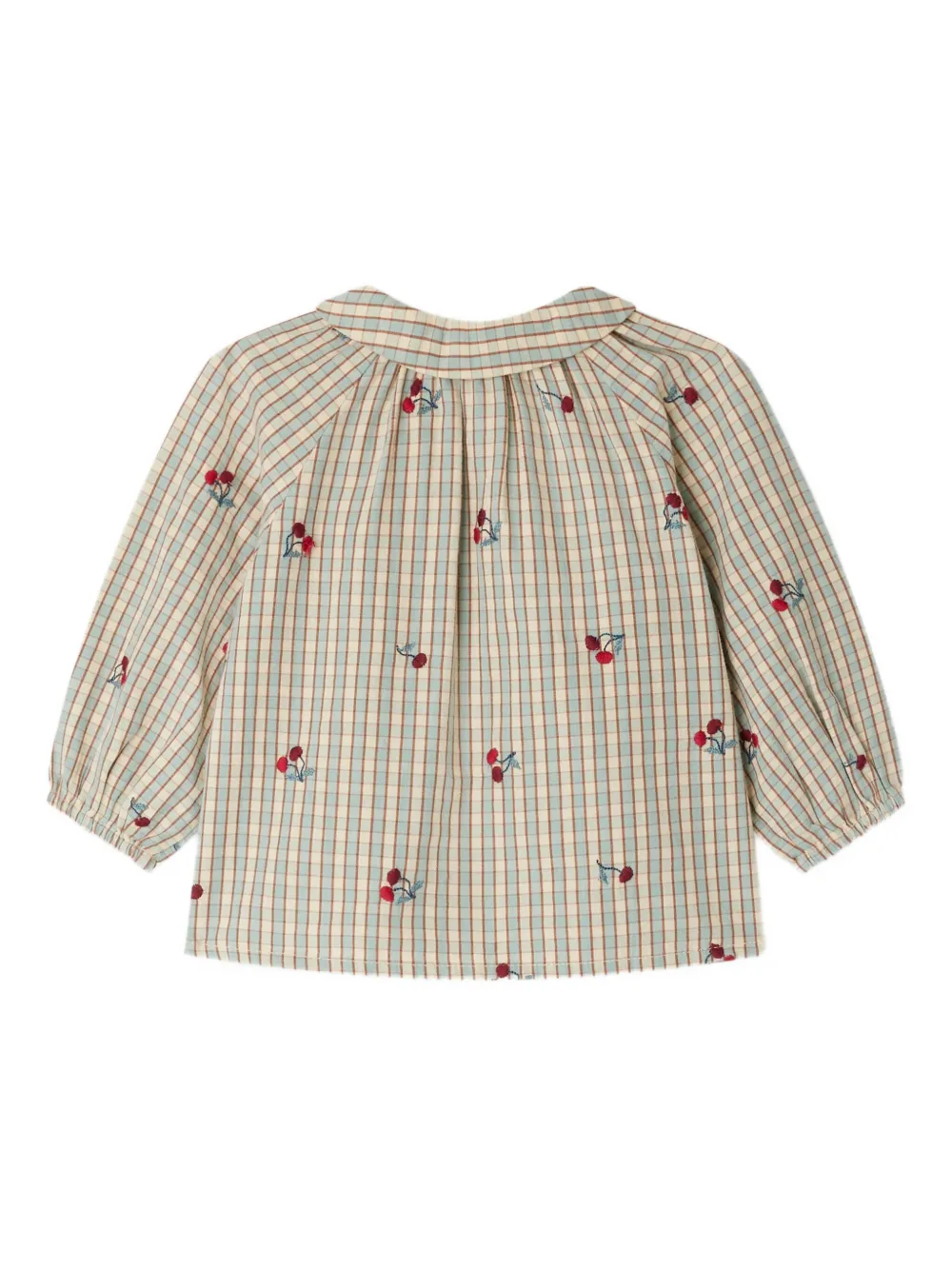Bonpoint Shirt met gingham ruit Beige