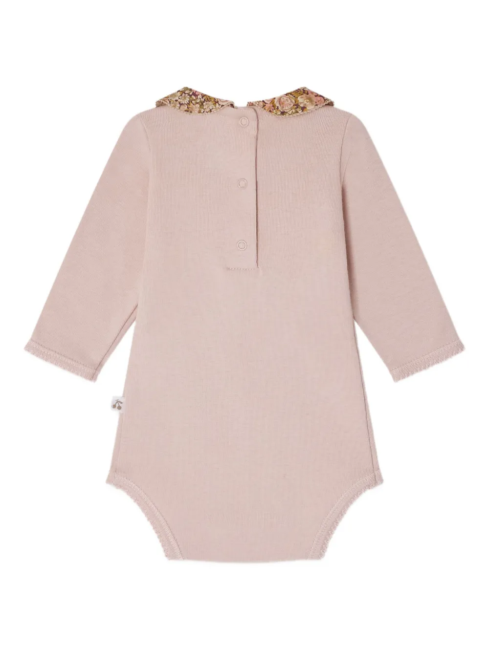 Bonpoint Body met bloemenkraag en lange mouwen - Roze