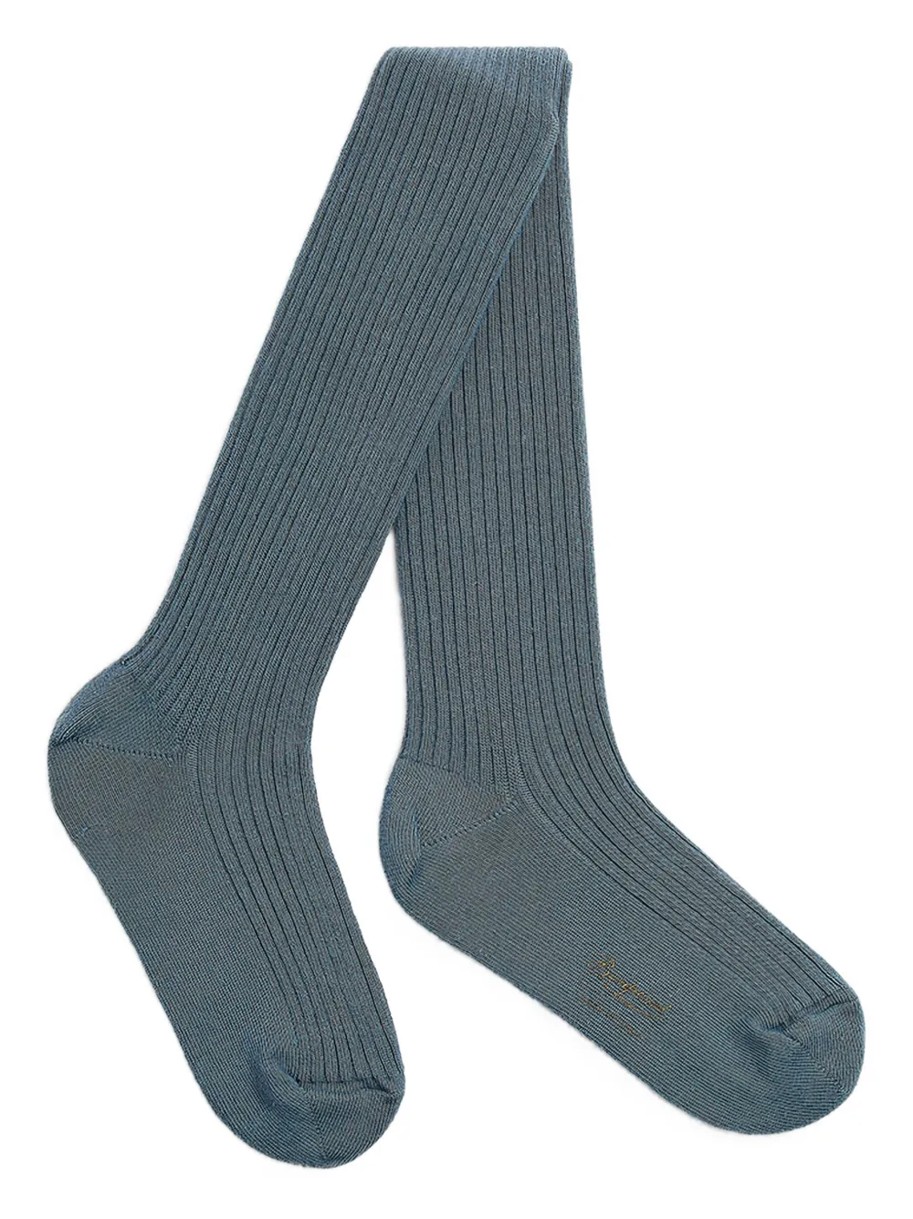 Bonpoint Geribbelde katoenen legging Blauw