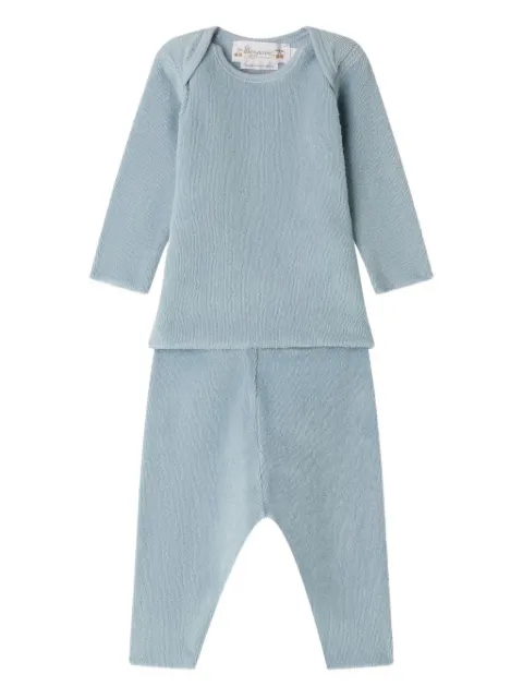 Bonpoint long-sleeve organic cotton trousers set
