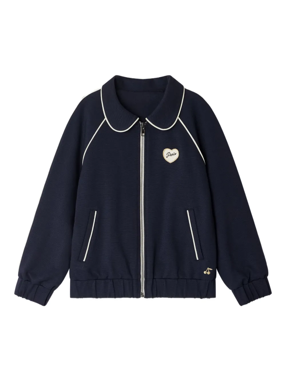 Bonpoint Jinto zip-up bomber jacket | Blue | Image 1