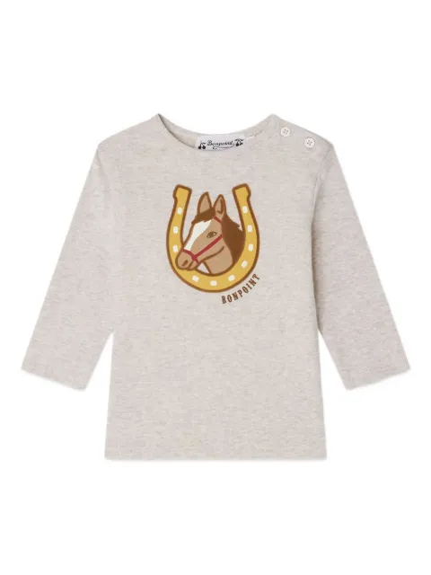 Bonpoint horse-head print T-shirt